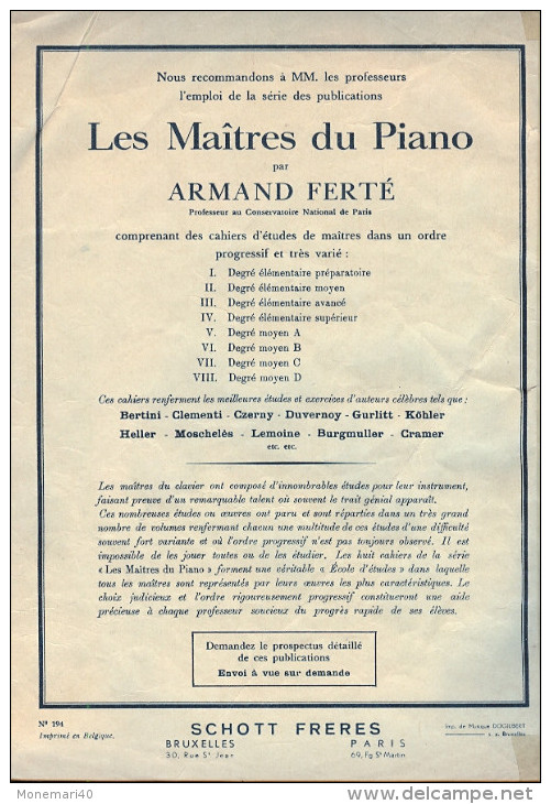 Partition Pour Piano - J.S. BACH - Inventions à Deux Voix. - A-C