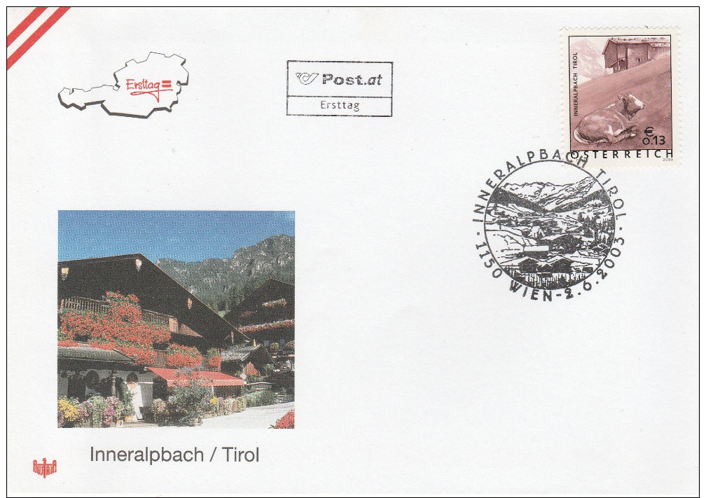 AUSTRIA  2456 "Ferienland Österreich:Inneralpbach,T Irol"  Sonderstempel-FDC - FDC