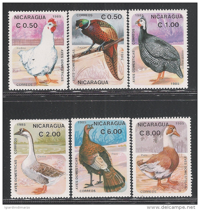 NICARAGUA - 1985: Serie Di 6 Valori Nuovi Stl  Dedicati Agli Animali Domestici - In Ottime Condizioni. - Fattoria