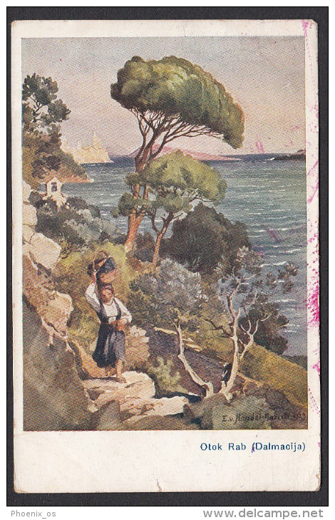 CROATIA - Rab, Island Rab, Arbe, Year 1926, Art Postcard - Croatia