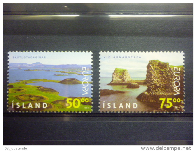 THEMA EUROPA IJSLAND 866/867  Xx ( YVERT ) COTE : 5.75 EURO ( E ) - 1999