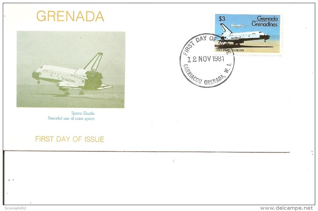 Espace -Space Shuttle ( FDC Des Grenadines De Grenade De 1981 à Voir) - Amérique Du Nord