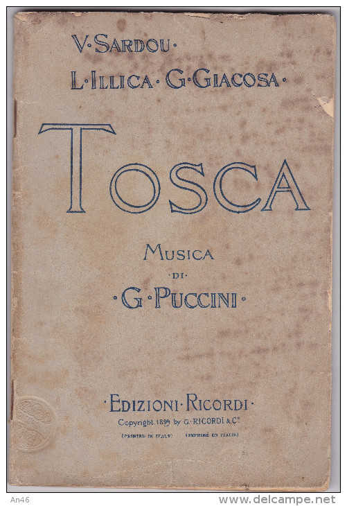 TOSCA V. SARDOU L ILLICA G. GIACOSA    AUTENTICO 100% - Cinema & Music