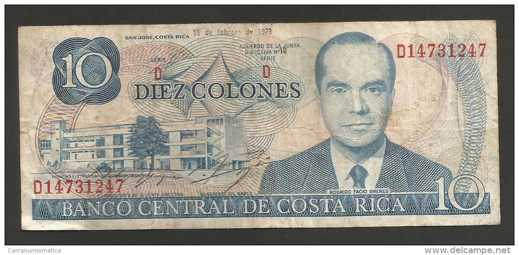 COSTA RICA - BANCO CENTRAL De COSTA RICA - 10 COLONES (1979) - Costa Rica