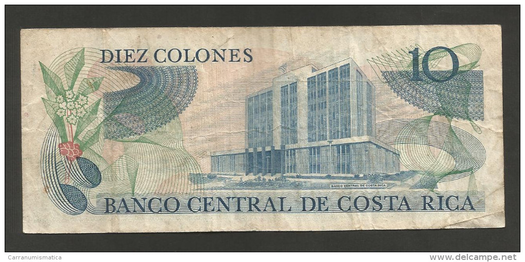 COSTA RICA - BANCO CENTRAL De COSTA RICA - 10 COLONES (1979) - Costa Rica