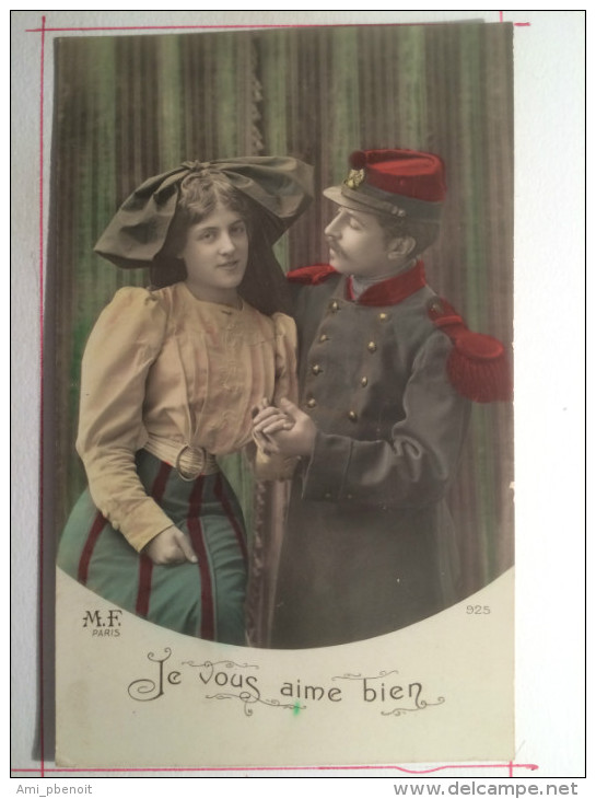 Guerre De 1914, Je Vous Aime Bien. Envoyée à Lavergne (Lot) - Guerre 1914-18