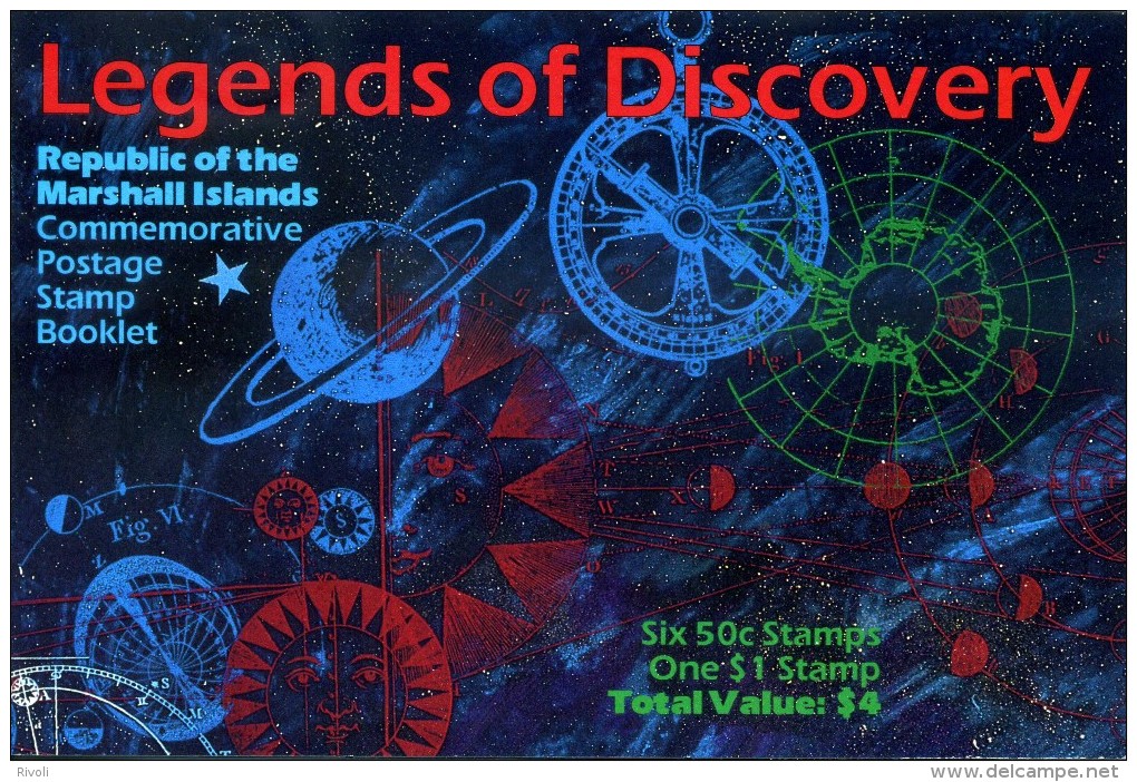 Marshall Islands , Booklet Of 7 (1992) Voyages Of Discovery, Mint Never Hinged - Luxe ** - Islas Marshall