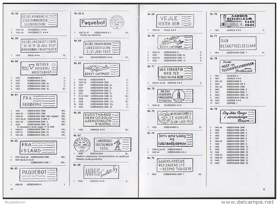 Jan Bendix : TMS Danske Tekst Maskinstempler Danish Text Maschine Cancels 1924-1997 Danish Text (3 Scans) - Autres & Non Classés