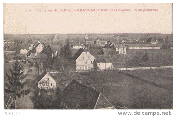 GRANDVILLARS (TERRITOIRE) 310 VUE GENERALE ENVIRONS DE BELFORT  1914 - Grandvillars