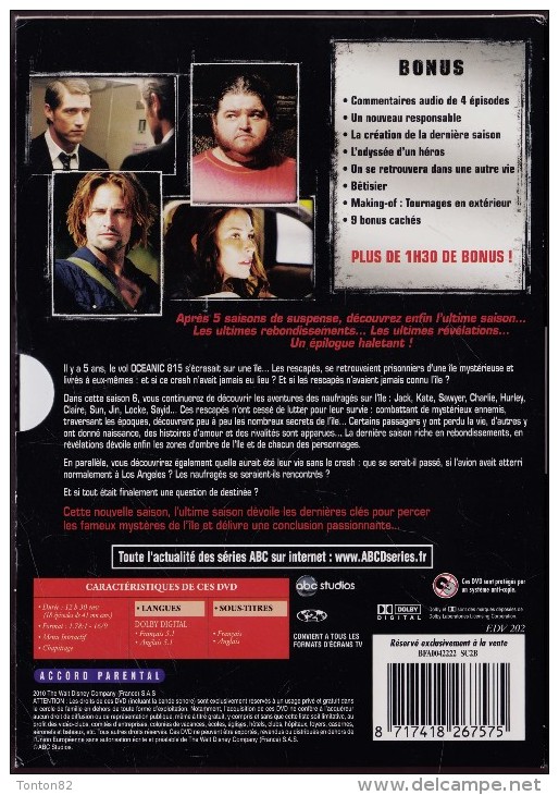 LOST - Les Disparus - Intégrale Saison 6  -  ( 5 DVD - Vol. 1, 2, 3, 4, 5 ) . - Acción, Aventura