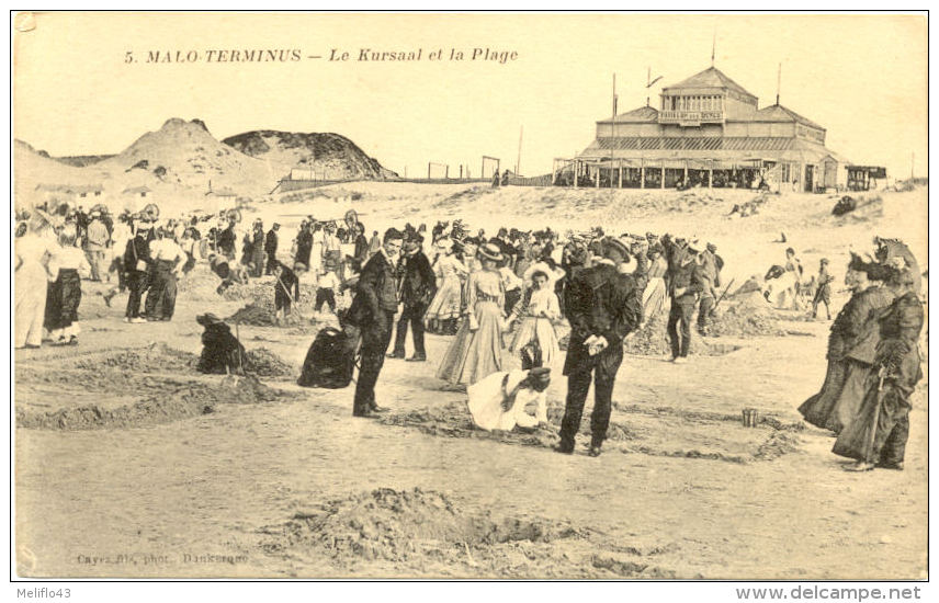 59/ CPA A  - Malo Terminus - Le Kursaal Et La Plage - Malo Les Bains