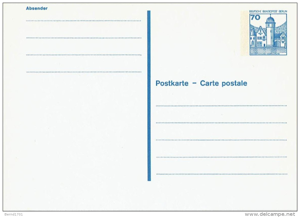 Germany - Ganzsache Postkarte Ungebraucht / Postcard Mint (n1185) - Postales - Nuevos