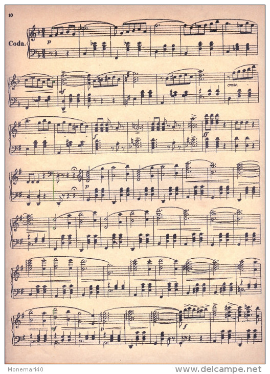 Partition Pour Le Piano Franz LEHAR 'Ballsirenen Walzer' De L'opérette 'LA VEUVE JOYEUSE' - J-L