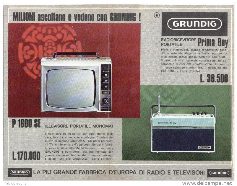 1967/8 - GRUNDING  -   6 P. Pubblicità Cm.13,5 X18,5 - Appareils