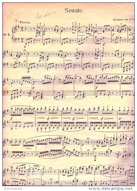 Partition Pour Piano - Jos HAYDN - SONATE N° 4 En Mi Mineur (Edition Classique Du Conservatoire De Vienne) - G-I