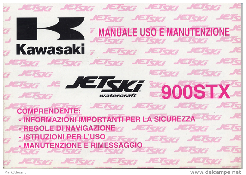 Kawasaki Jetski 900 STX 1997 Manuale Uso Moto Acqua  Genuine Owner´s Manual - Altri & Non Classificati