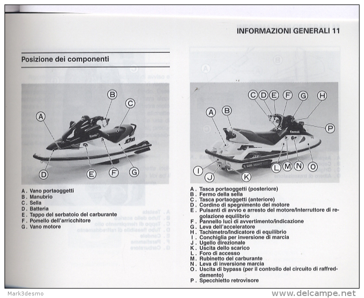 Kawasaki Jetski 900 STX 1997 Manuale Uso Moto Acqua  Genuine Owner´s Manual - Altri & Non Classificati