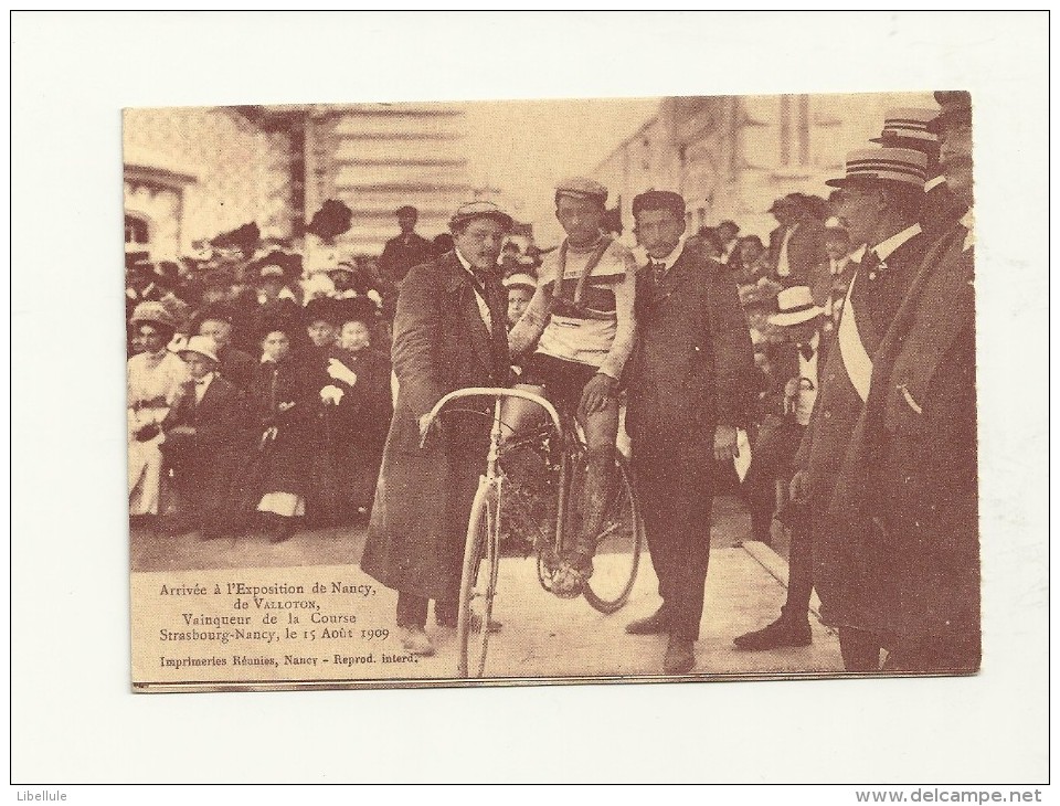 Arrivée à L´exposition De Nancy, De Valloton, Vainqueur De La Course Strasbourg Nancy, Le 15 Août 1909 - Cyclisme