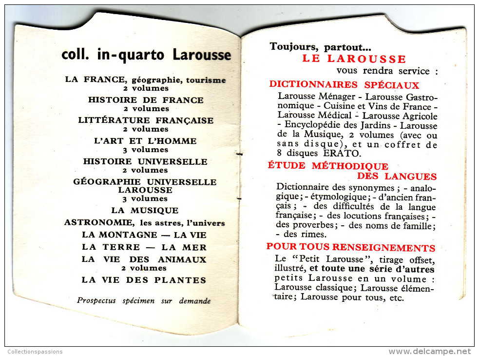 Magnifique Calendrier. 1962. Petit Larousse. Saint Etienne. Loire. 42 - - Tamaño Pequeño : 1961-70