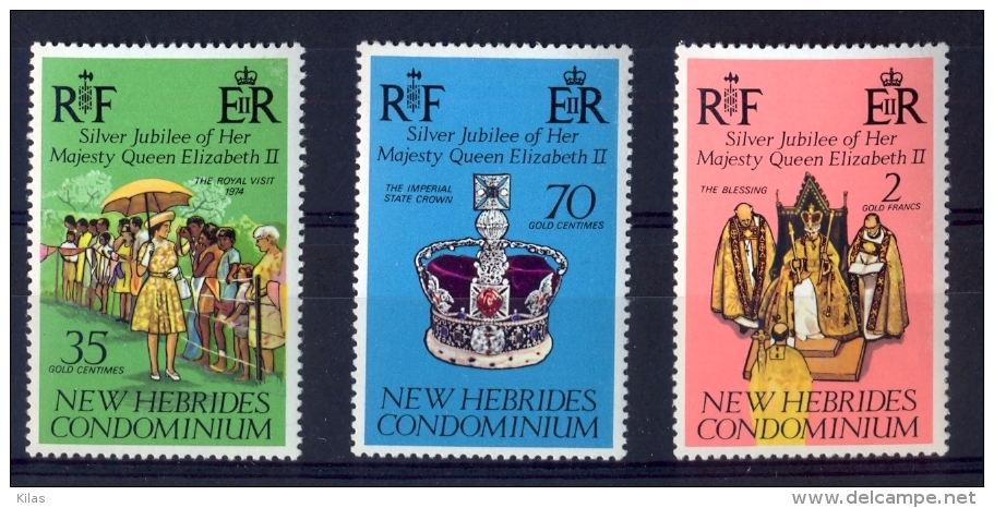 NOUVELLES HEBRIDES 1977 Silver Jubilee MNH - Nuevos