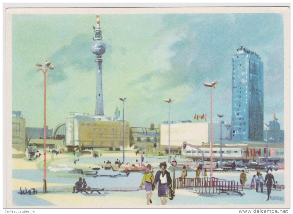 Berlin-alexanderplatz Mit Fernsehturm-unused,perfect Shape - Fehmarn