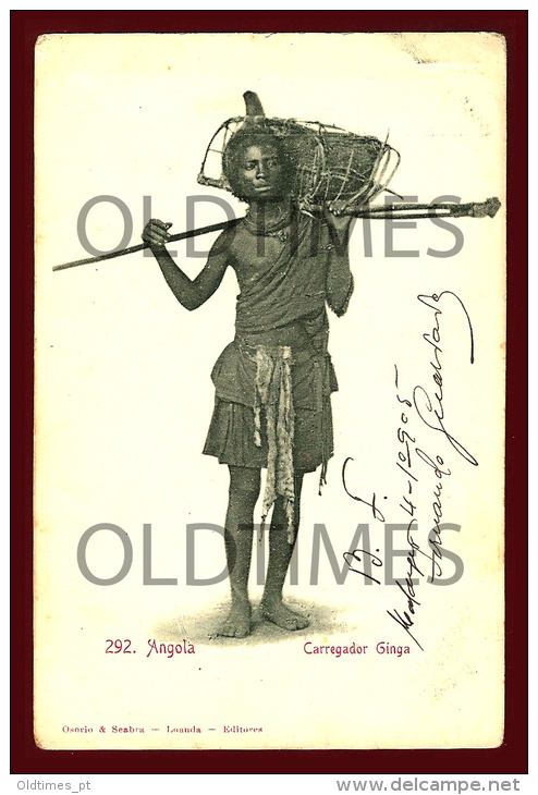 ANGOLA - COSTUMES - CARREGADOR GINGA - 1900 PC - Angola