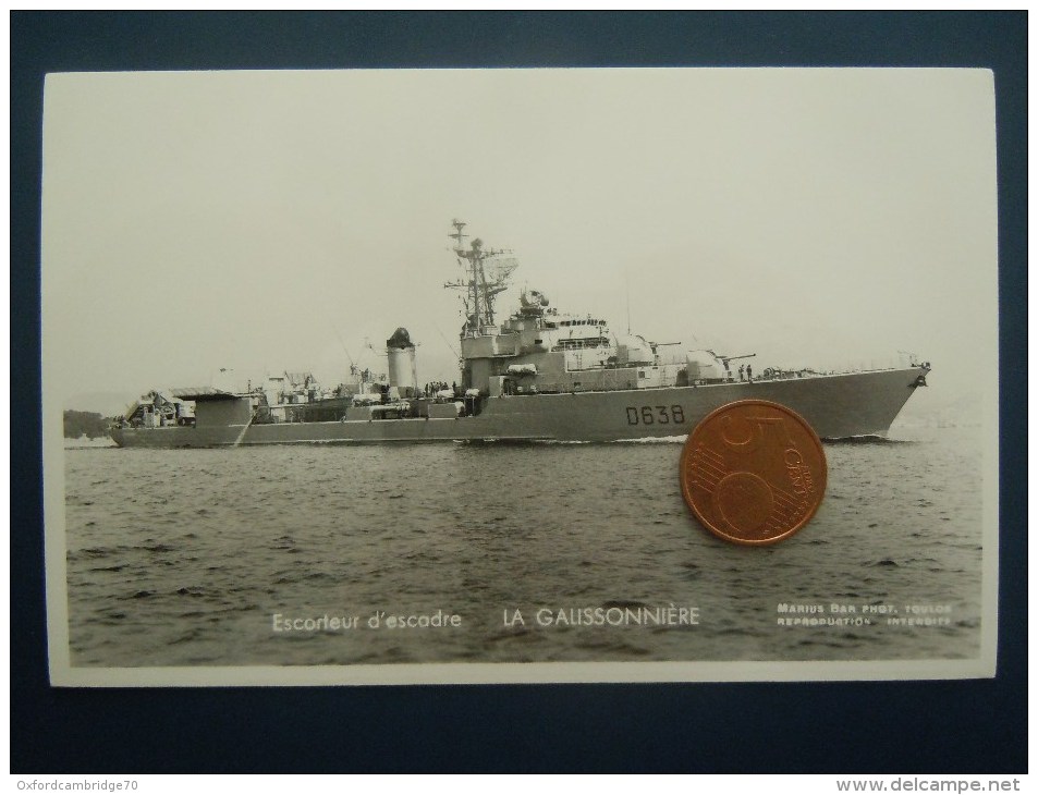 Bateaux Marine Militaire , Navire De Guerre , Marius Bar Phot.  Escorteur D ´ Escadre LA GALISSONNIERE - Guerre