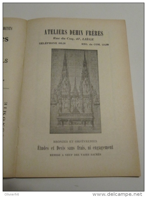 REVUE ECCLéSIASTIQUE DE LIèGE (M1414) MARS 1949 (2 Vues) H. DESSAIN, Imprimeur De L'évêché - VITRAUX - ARTS RELIGIEUX - Christianisme