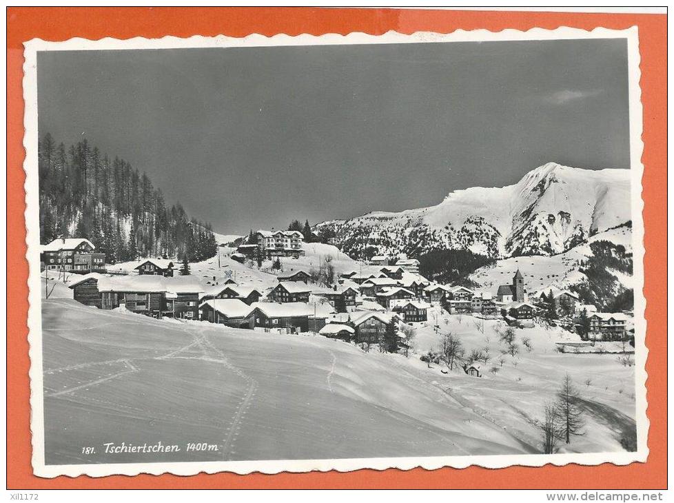 MAP-22 Tschiertschen Plessur Im Winter. Gelaufen In 1955 - Tschiertschen