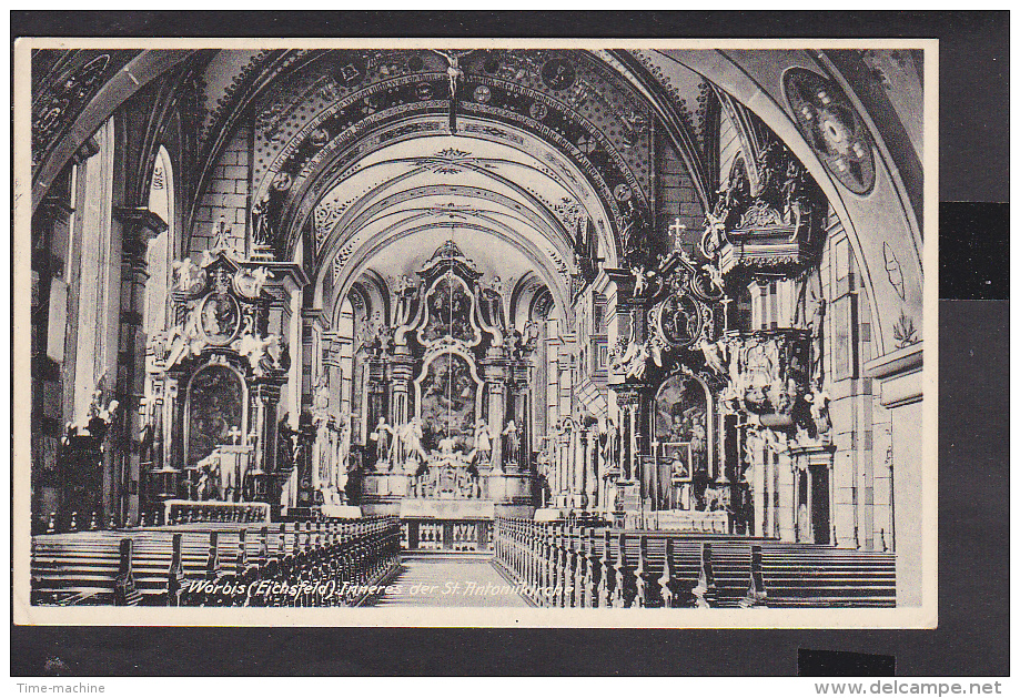 Worbis  Inneres Der St.antoniikirche   1940 - Worbis