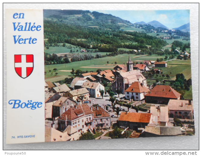 CP 74  BOËGE  - Vue Générale Aérienne  - En Vallée Verte - Le Village Quartier De L'église    123-96 - Boëge