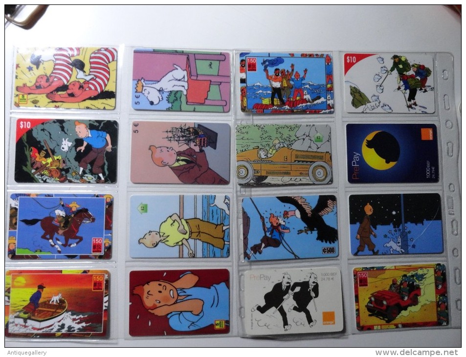 LOT OF 80 PHONE CARDS LIMITED EDITION " TINTIN" - Comics