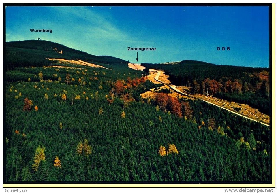 Braunlage Im Oberharz  -  Wurmbergschanze Und Zonengrenze  -  Ansichtskarte Ca.1980   (3778) - Braunlage