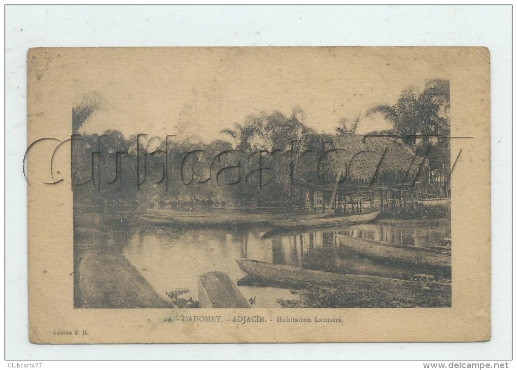 Adjacin (Bénin) : Habitations Lacustre  En 1929  PF. - Benin