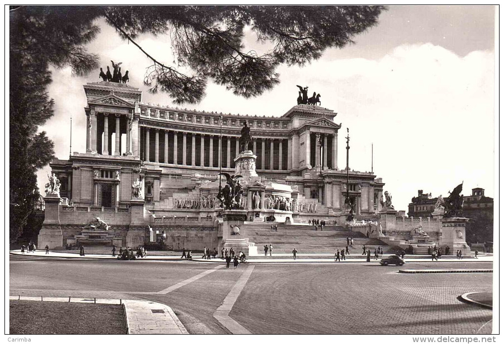 1951 £10 LAVORO X MILITARE SU CART. ROMA MONUMENTO A VITTORIO EMANUELE II - 1946-60: Marcophilia