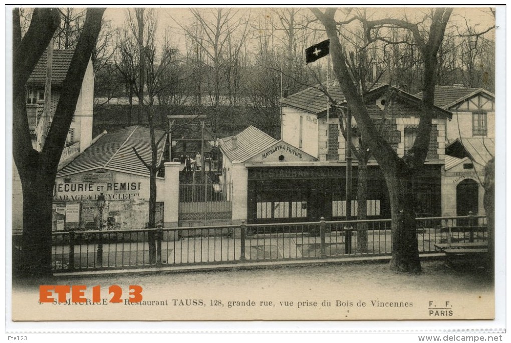 Saint Maurice Restaurant TAUSS - 128 Grande Rue - Vue Prise Du Bois De Vincennes - Saint Maurice