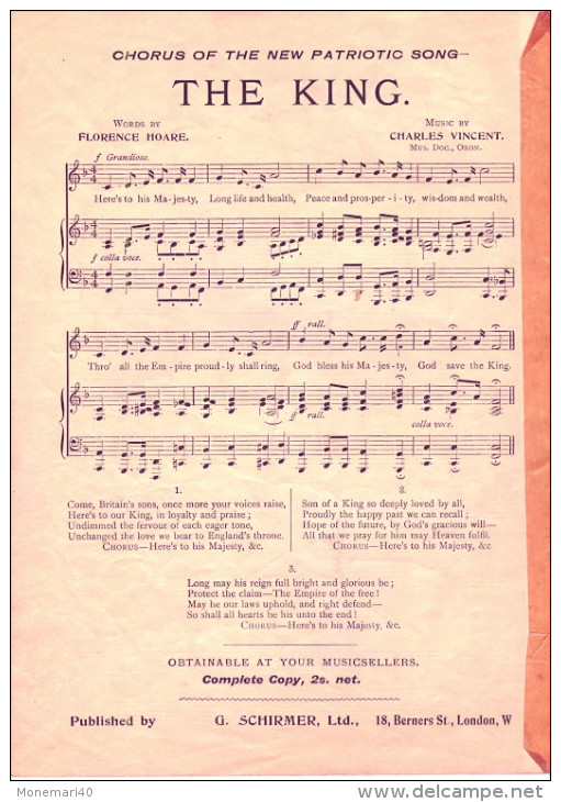 Partition Pour Piano - NATIONAL ANTHEMS DES ALLIES (5 Hymnes Nationaux) - Choral