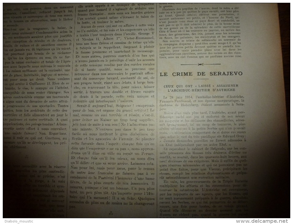 1916  Au CAP FERRAT; Serajevo; Armées Russes; Mort Général SERRET En Alsace; Panorama SCUTARI D'Albanie..etc - L'Illustration