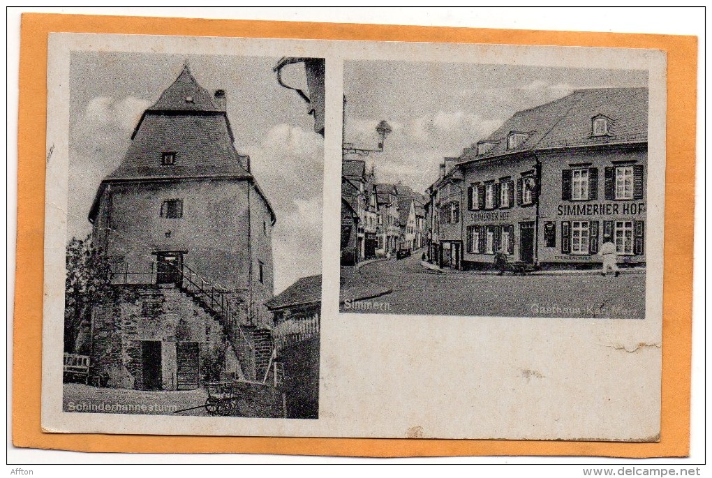 Simmern Gasthaus Karl Merz 1942 Postcard - Simmern