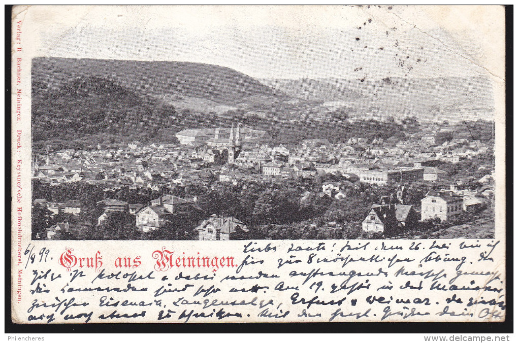 CPA - (Allemagne) Gruss Aus Meiningen (froissures) - Meiningen