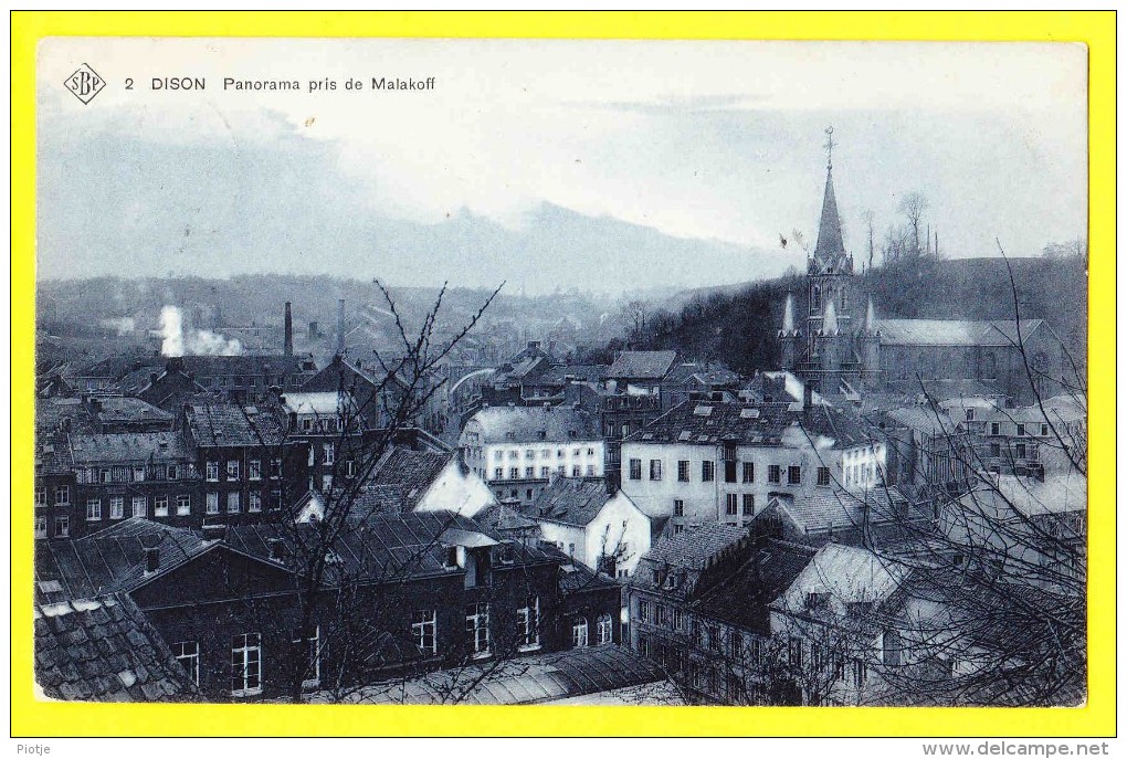 * Dison (Liège - Luik - La Wallonie) * (SBP, Nr 2) Panorama Pris De Malakoff, église, Industrie, Rare, TOP CPA, Old - Dison