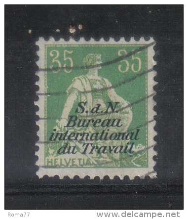 W1587 - SVIZZERA 1923 , Servizio Il N. 37 Usato. " ..du Travail " - Dienstzegels