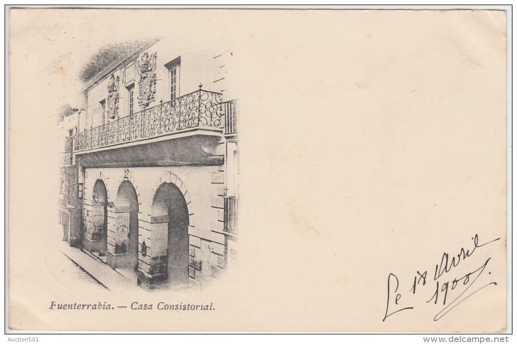 23449g FUENTERRABIA - Casa Consistorial - 1900 - Guipúzcoa (San Sebastián)