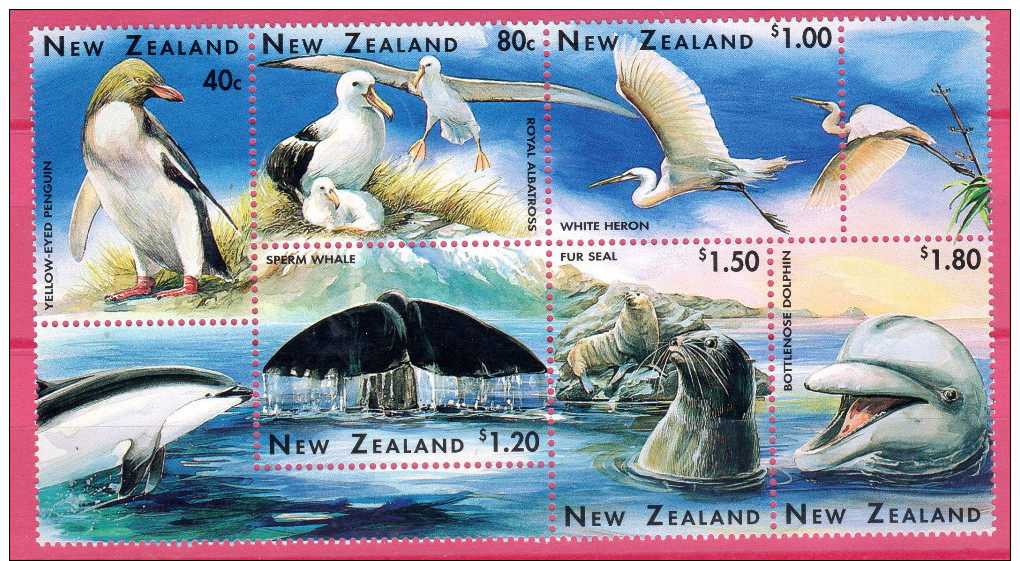 Neuseeland, 1996, Einheimische Tiere, Block (MI 1511-1516), MNH - Other & Unclassified