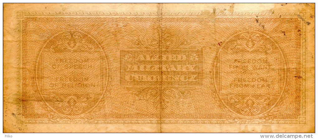 Italy,100 Lit. Serie:1943,P.M21b,Serial Number Prefix/suffix A-B,see Scan - Allied Occupation WWII