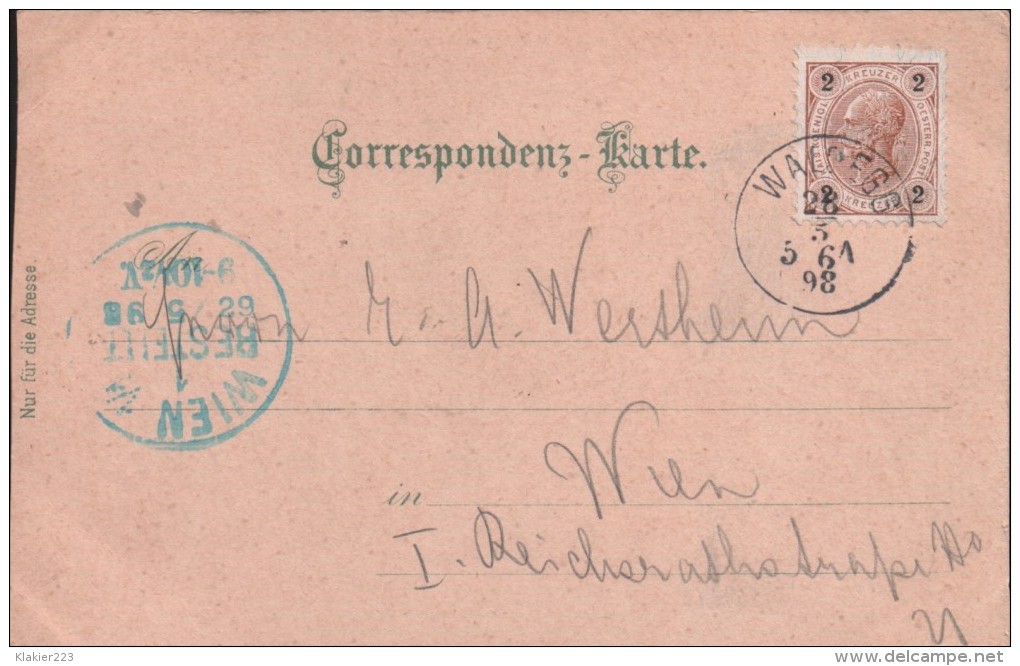 Gruss Aus WALDEGG PEISCHING (b. Winer Neustadt) / JAHR: 1898 - Wiener Neustadt