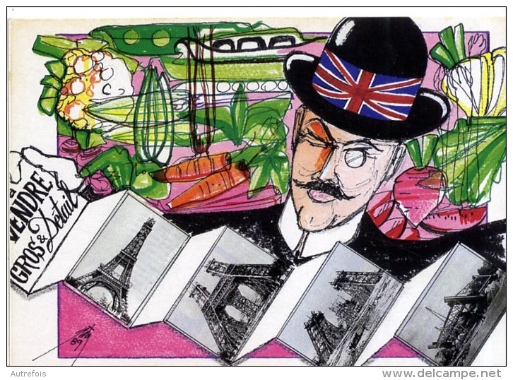 LEVALLOIS PERRET  -  CENTENAIRE DE LA TOUR EIFFEL  -   ILLUSTRATION DE E. QUENTIN  -  1989 - Quentin