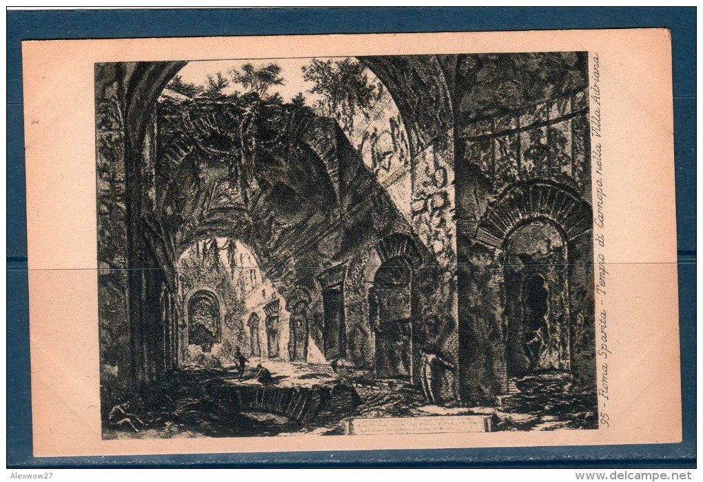 Cartoline 1940 Lotto 35 Cartoline  su roma da incisione del Piranesi Ed.E.Richter