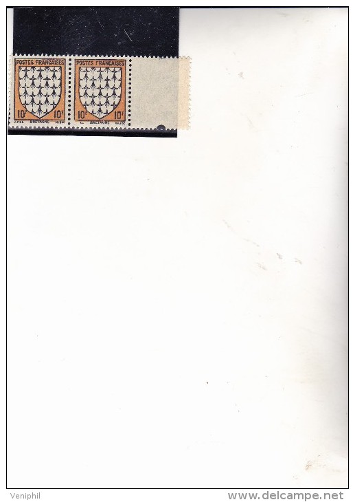 VARIETEE SUR PAIRE BDF N° 573 A TENANT A NORMAL "SIGNATURE EL AU LIEU DE PIEL " Cote +de 35 € - Unused Stamps