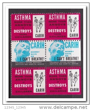 Asthma, Postfris MNH, Childrens Asthma Research Institute And Hospital Denver, Under And Right Imperf. - Non Classés